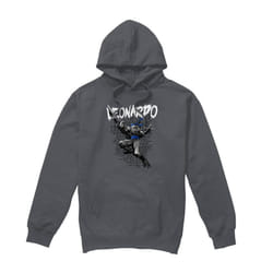 Teenage Mutant Ninja Turtles Mens Leonardo Hoodie - XXL, Charcoal
