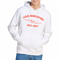 Star Trek Mens Shenzhou Athletic Hoodie - XXL, White