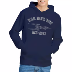 Star Trek Mens Hathaway Athletic Hoodie - M, Navy