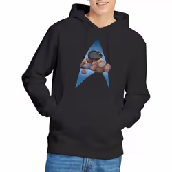 Star Trek Mens Five Year Nap Hoodie - M, Black