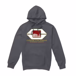 Star Trek Mens Cochrane Library Hoodie - XL, Charcoal