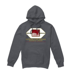 Star Trek Mens Cochrane Library Hoodie - XL, Charcoal