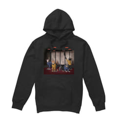 Star Trek Mens Beam Meow Up Hoodie - XXL, Black