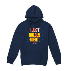 Star Trek Mens Boldly Went Hoodie - M, Navy