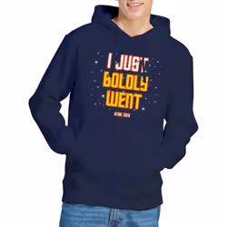Star Trek Mens Boldly Went Hoodie - M, Navy