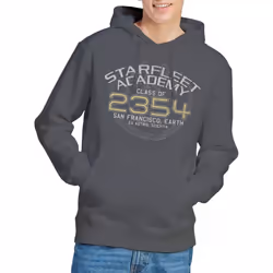 Star Trek Mens Graduation Captain Sisko Hoodie - XXL, Charcoal