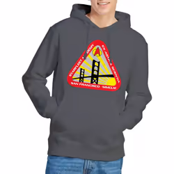 Star Trek Mens Starfleet Academy Hoodie - S, Charcoal