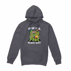 Teenage Mutant Ninja Turtles Mens Have A Slice Day Hoodie - XL, Charcoal