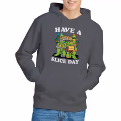 Teenage Mutant Ninja Turtles Mens Have A Slice Day Hoodie - XL, Charcoal