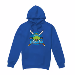 Teenage Mutant Ninja Turtles Mens Since 1984 Leonardo Hoodie - L, Royal Blue