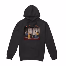 Star Trek Mens Beam Meow Up Hoodie - S, Black