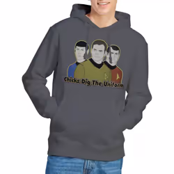 Star Trek Mens Dig It Hoodie - XL, Charcoal
