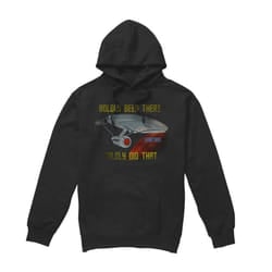 Star Trek Mens Boldly Did That Hoodie - XXL, Black
