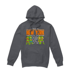 Teenage Mutant Ninja Turtles Mens TMNT NYC Hoodie - XXL, Charcoal