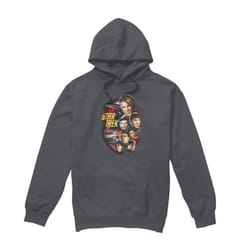 Star Trek Mens Classic Crew Hoodie - XXL, Charcoal