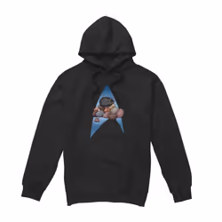 Star Trek Mens Five Year Nap Hoodie - L, Black