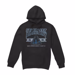 Star Trek Mens Starfleet Academy Earth Hoodie - XXL, Black