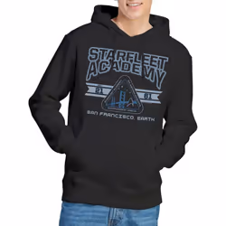Star Trek Mens Starfleet Academy Earth Hoodie - XXL, Black