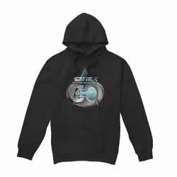 Star Trek Mens The Next Generation 30 Logo Hoodie - S, Black