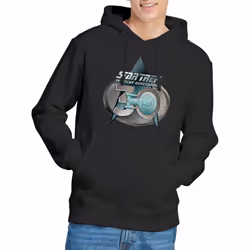Star Trek Mens The Next Generation 30 Logo Hoodie - S, Black