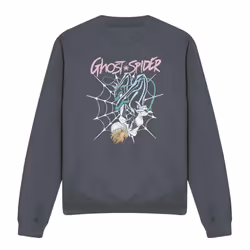 Spider-Man Unisex Adult Ghost-Spider Neon Web Sweatshirt - M, Dark Heather