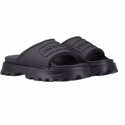 Hunter Unisex Adult Stacked Moulded Footbed Sliders - 6 UK, Black