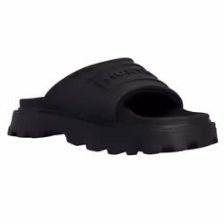 Hunter Unisex Adult Stacked Moulded Footbed Sliders - 6 UK, Black