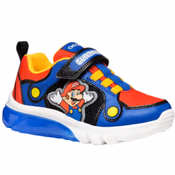 Geox Boys Ciberdron Super Mario Trainers - 11.5 UK Child, Royal Blue/Red