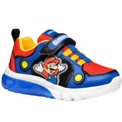 Geox Boys Ciberdron Super Mario Trainers - 11.5 UK Child, Royal Blue/Red