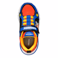 Geox Boys Ciberdron Super Mario Trainers - 11.5 UK Child, Royal Blue/Red