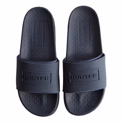 Hunter Womens/Ladies Core Embossed Sliders - 12 UK, Navy