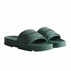 Hunter Womens/Ladies Core Embossed Sliders - 11 UK, Hunter Green
