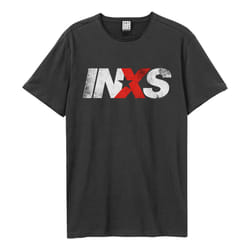 Amplified Unisex Adult INXS Logo T-Shirt - XS, Charcoal
