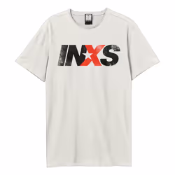 Amplified Unisex Adult INXS Logo T-Shirt - XS, Vintage White