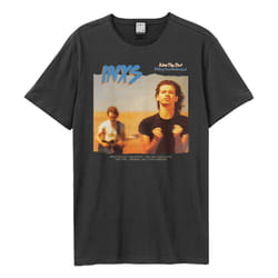 Amplified Unisex Adult Kiss The Dirt INXS T-Shirt - XS, Charcoal
