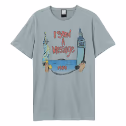 Amplified Unisex Adult I Send A Message INXS T-Shirt - XXL, Strange Blue