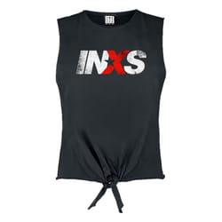 Amplified Womens/Ladies INXS Logo Sleeveless Top - XL, Charcoal
