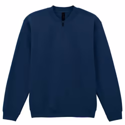 Gildan Unisex Adult Softstyle Midweight Quarter Zip Sweatshirt - XXL, Navy