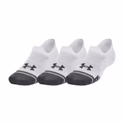 Under Armour Unisex Adult Ultra-Low Training Sports Socks (Pack of 3) - 8 UK-11.5 UK, White