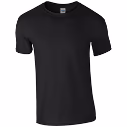 Gildan Mens Short Sleeve Soft-Style T-Shirt - 5XL, Black