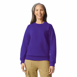 Gildan Unisex Adult Softstyle Fleece Midweight Sweatshirt - S, Purple