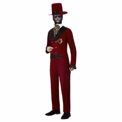Smiffys Mens Deluxe Groom Sacred Heart Day Of The Dead Costume Set