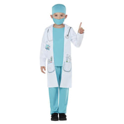 Smiffys Childrens/Kids Doctor Costume Set - 7-9 Years, Blue/White