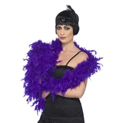 Smiffys Deluxe Feather Boa - One Size, Purple