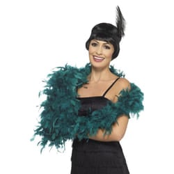 Smiffys Deluxe Feather Boa - One Size, Teal