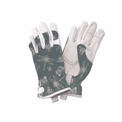 Kent & Stowe Premium Leather Gloves - Teal Flutter Bugs, Ladies Medium, Multi Colour