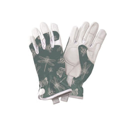 Kent & Stowe Premium Leather Gloves - Teal Flutter Bugs, Ladies Medium, Multi Colour