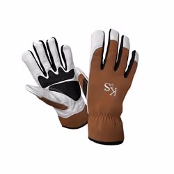 Kent & Stowe Sure & Fit Multi Job Gloves - Large, Brown, White, Black