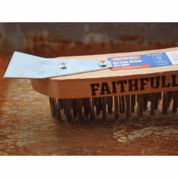 Faithfull Heavy-duty Scratch Brush With Scraper - 4 Row