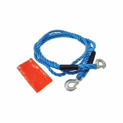 Faithfull Tow Rope 4m Metal Hooks 2 Tonne